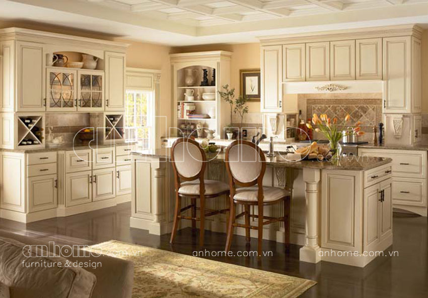 Tủ bếp bàn đảo – Mẫu tủ bếp có bàn đảo sang trọng cho không gian nhà bếp