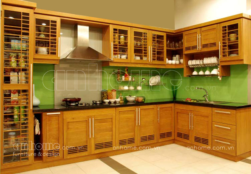 Mẫu thiết kế thi công tủ bếp góc L đẹp – Nâng Tầm Không Gian Nhà Bếp