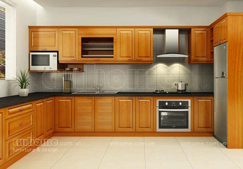 Tủ bếp gỗ sồi đẹp – Sự lựa chọn hoàn hảo cho không gian nhà bếp