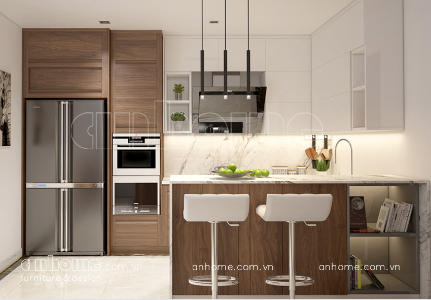 Thiết kế tủ bếp cho căn hộ chung cư