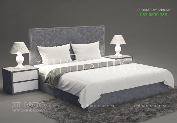 Giường ngủ bọc da nệm đầu giường cao cấp - BGN00522 1