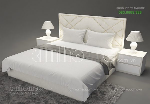 Giường ngủ bọc da nệm đầu giường cao cấp - BGN00522 2