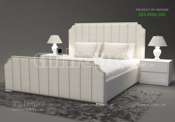 Mẫu giường bọc nỉ đẹp cao cấp giá rẻ - BGN00502 1