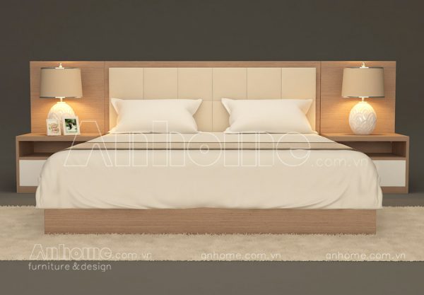 Giường ngủ gỗ công nghiệp an cường hiện đại - BGN00031 1