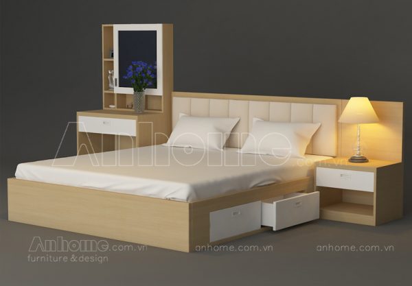 Giường ngủ gỗ công nghiệp hiện đại đẹp - BGN00071 1