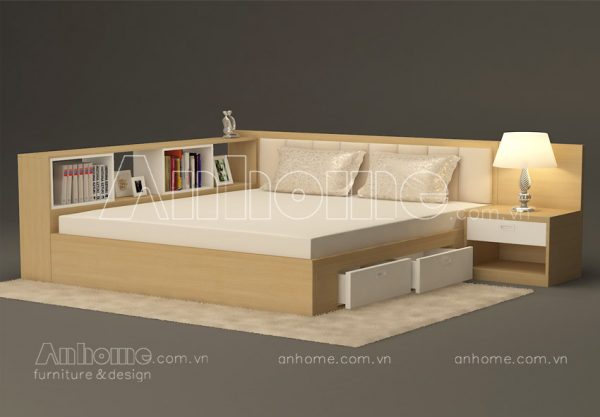 Mẫu giường ngủ gỗ đẹp hiện đại - BGN00551 1